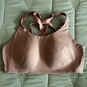 Light pink Lululemon sports bra.